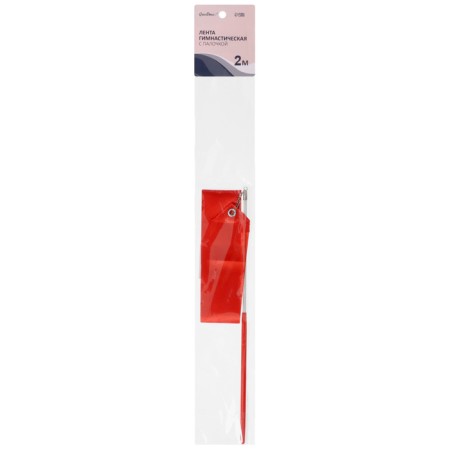 Gymnastic tape with a stick Grace dance, 2 m, red color-4