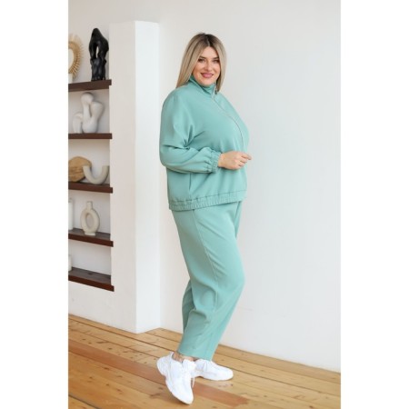 Female costume, size 62, light green color-2