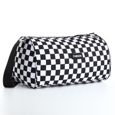 Sports bag with lightning, long belt, white/black color