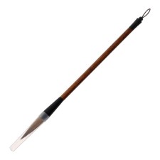Round brush for calligraphy No. 5 handle wood, pile length - 5.5 cm, diameter -1,6 cm, in the blister