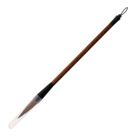 Round brush for calligraphy No. 5 handle wood, pile length - 5.5 cm, diameter -1,6 cm, in the blister