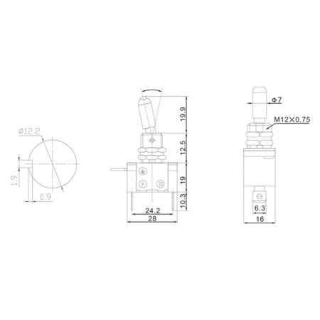 Tumbler 12V 20A (3C) On -off single-pole with green LED backlight (ASW-07D) Rexant-1