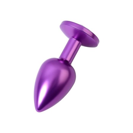 Anal plug with the Toyfa Metal rhinestone, purple, amethyst, 7.2 cm, d = 2.8 cm-2