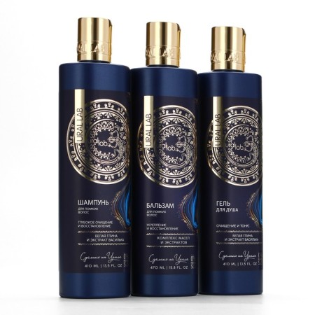 Hair balms, a complex of oils and extracts, strengthening and recovery, 470 ml, Ural Lab-9
