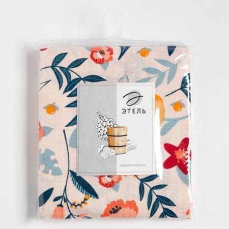 Bath sheet "Flower Field" 150x180 ± 5 cm, 100% cotton, waffle canvas, 160 g/m2-4
