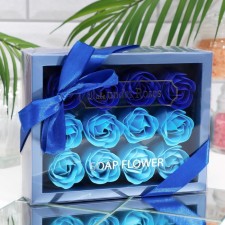 Soap roses, colored shades, set of 12 pcs.
