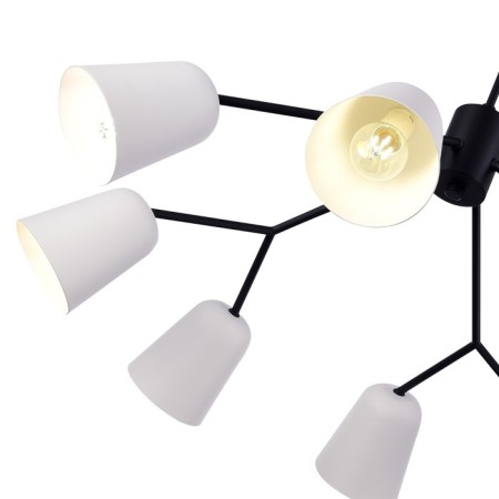 Ceiling EVOLUCE lamp. Sle155942-08. Mario. 8x40 watts, E14, 79x79x54 cm, black color-4