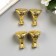 Corner (leg) for the casket metal "Tsarskaya" set 4 pcs gold 2.5x2.2 cm