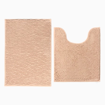 Set of bathroom rugs Ethel Bukley Color Bezh 2 pcs, 38x58 cm, 48x38 cm