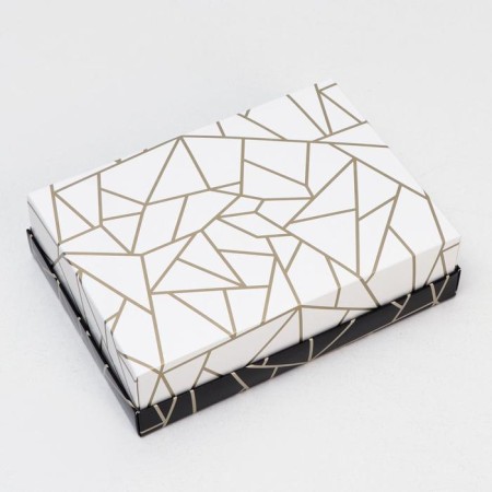 Gift box "Shards", black and white, 21 x 15 x 5 cm-3