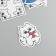Plastic stickers "puppies" set 60 pcs 10x12 cm