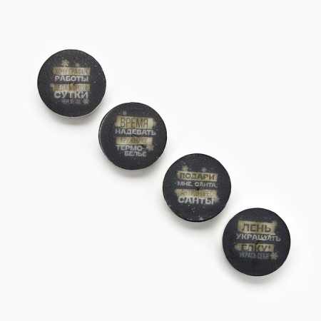 Tea New Year's candles "for the goddess", without aroma, set of 4 pcs, diam. 3.7 cm-4