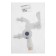 Water Cathedral Zein, 1/2, Double, White, Chrome