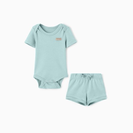 Kit for children (body, shorts) minku, menthol color, height 86-92 cm
