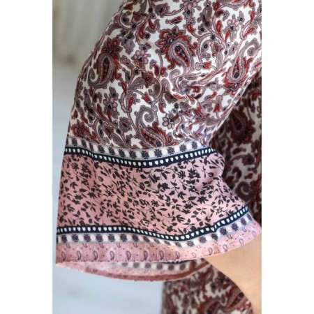 Female blouse, size 52, red color-8