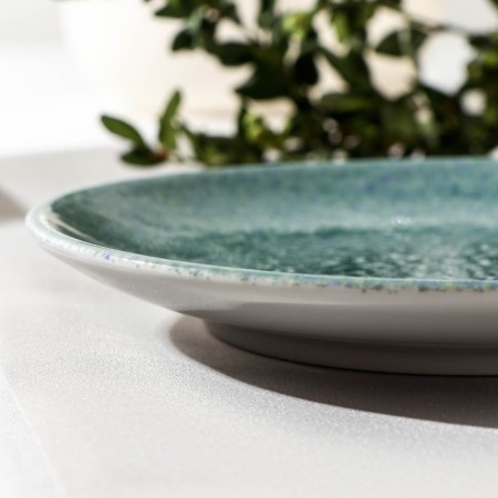 Porcelain plate flat Natur Sea, D = 16.5 cm, turquoise color-2
