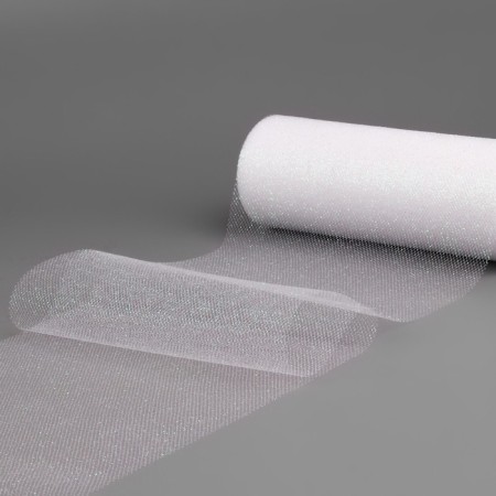 Fatin with glitter, 15 cm, 11 ± 1 g/sq.m, 9 ± 0.5 m, white color No. 1-1