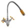 Accoona A4882H kitchen mixer, two -wound, with flexible surge, silumin, yellow/chrome
