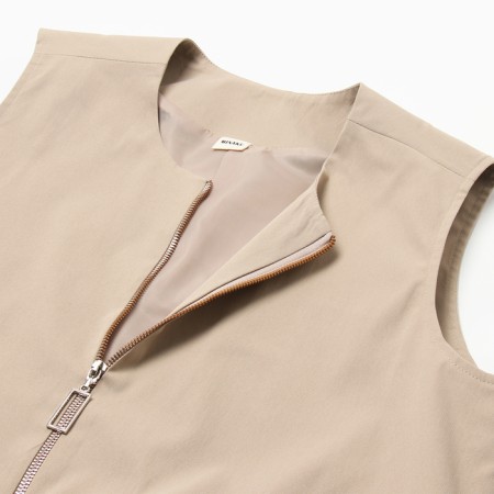 Women's vest at Minaku: Safari beige color, river 52-3