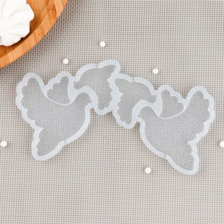 Silicone Mold for candy and chocolate "pigeons", 7 × 6, 4 × 4 cm, the color is transparent-1