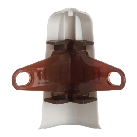 Outdoor angle (external) with fasteners for skirting board 70mm "decoration", 253 Gray ash.-2