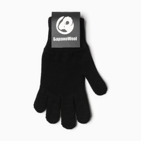Female gloves, black color, size 18-3