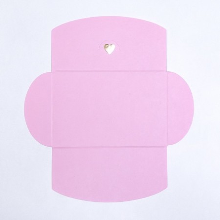 Envenue for certificate with embossing, pink, 10.5 x 7-3