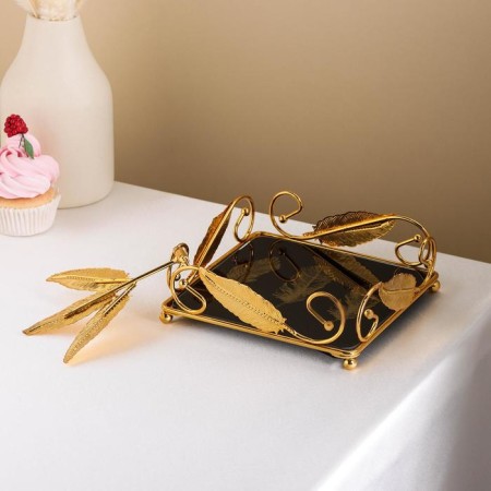 PEO SALFETNITE, 17 × 17 × 6 cm, golden color of gold-1
