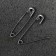 English pins, 38 mm, 100 pcs, silver color