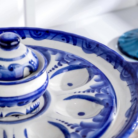 Equipment stand "Eastern Railway", Gzhel, Porcelain, 25x11 cm-9