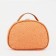 Cosmetic bag with a zipper, with a lining, peach color