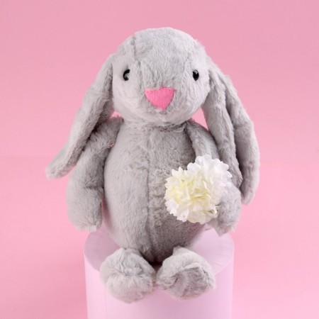 Soft toy "The most beautiful", gray bunny-4