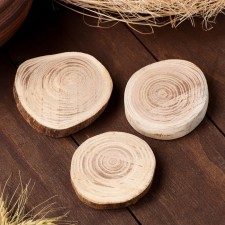 Oak slice 5x8x1, set 3 pcs.