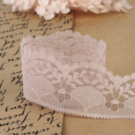 Capricon lace, 40 mm × 10 ± 1 m, powder color-2