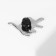 Icon "cat" hunter, black color in silver