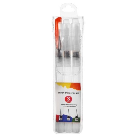 A set of calligraphic brushes nylon, flat, 3 pieces: No. 4, 7, 10, with a tank-4