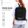 Backpack School Textile Karma, 38x27x13 cm, black color