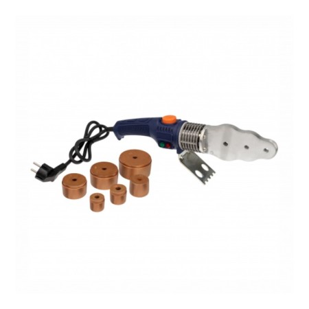 A device for welding plastic pipes Rexant, 1000 watts, a set of nozzles 20-63 mm, 50 - 300 °