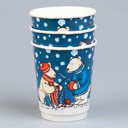 A glass of paper "bears" two -layer, 250 ml-2