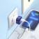 Network charger HOCO C125A, Type-C, 20 W, transparent, Type-C-Lightning, blue