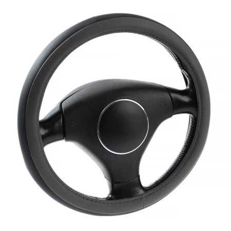 Braid on the steering wheel Lavita, size L, gray, PVC