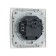 Tot Elegant switch, 10 a, 2 cl., Hidden, silver