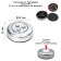 LED luminaire in a car, 3 led, chrome