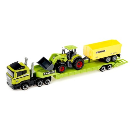 Metal truck "Farm" with a tractor, mix-6