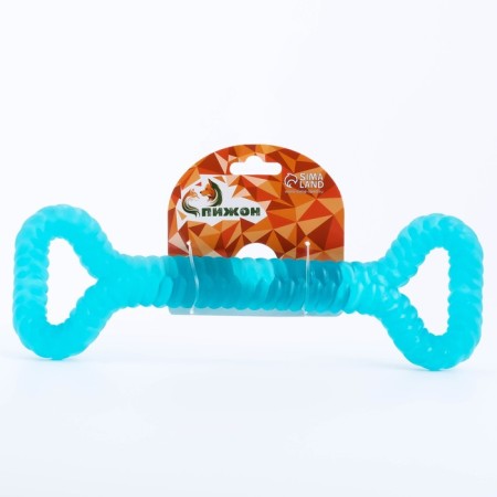 Dog toy "Big Bone", glowing in the dark, massage, 32 x 11, blue-3