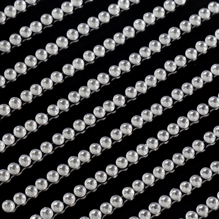 Rhinestones for nail decor, on a glue base, d = 3 mm, silver color-3