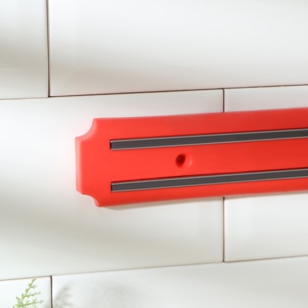 Holder for knives magnetic shade "Color line", 38 cm, red color-2