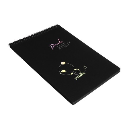 A4 sketchbook, 30 black sheets on the crest, Panda, solid substrate, density 110 gr., Mix-4