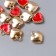 Decor for creativity metal, enamel "heart with a cantic" raspberry 1x1 cm