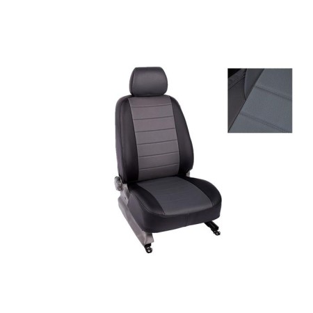 Auto-Chekhls for Mitsubishi Pajero Sport II, 2008-2013, Gray, Eco-leather, set